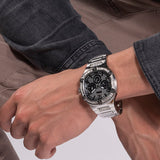  Shop Authentic Guess Duke Glitz Black Dial Silver Steel Strap Watch For Men - GW0576G1 - Luxxuri
