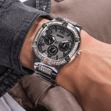  Shop Authentic Guess Duke Glitz Black Dial Silver Steel Strap Watch For Men - GW0576G1 - Luxxuri