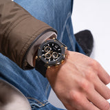  Shop Authentic Guess Edge Chronograph Black Dial Black Leather Strap Watch For Men - GW0492G1 - Luxxuri