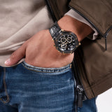  Shop Authentic Guess Edge Chronograph Black Dial Black Leather Strap Watch For Men - GW0492G1 - Luxxuri