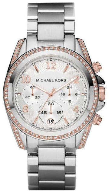  Shop Authentic Michael Kors Blair Chronograph Silver Dial Silver Steel Strap Watch for Women - MK5459 - Luxxuri