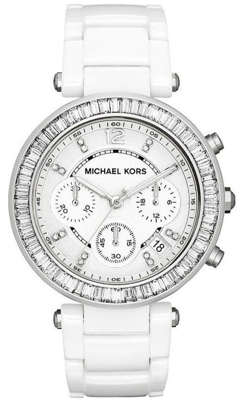  Shop Authentic Michael Kors Parker White Dial White Leather Strap Watch for Women - MK5848 - Luxxuri