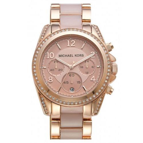  Shop Authentic Michael Kors Blair Chronograph Rose Gold Dial Two Tone Steel Strap Watch for Women - MK5943 - Luxxuri