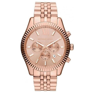  Shop Authentic Michael Kors Lexington Rose Gold Dial Rose Gold Steel Strap Watch for Men - MK8319 - Luxxuri
