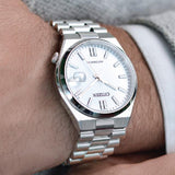  Shop Authentic Citizen Tsuyosa Automatic White Dial Silver Steel Strap Watch For Men - NJ0150-81A - Luxxuri