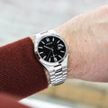  Shop Authentic Citizen Tsuyosa Automatic Black Dial Silver Steel Strap Watch For Men - NJ0150-81E - Luxxuri