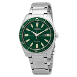  Shop Authentic Citizen Eco Drive Vintage Green Dial Silver Steel Strap Watch For Men - AW1598-70X - Luxxuri