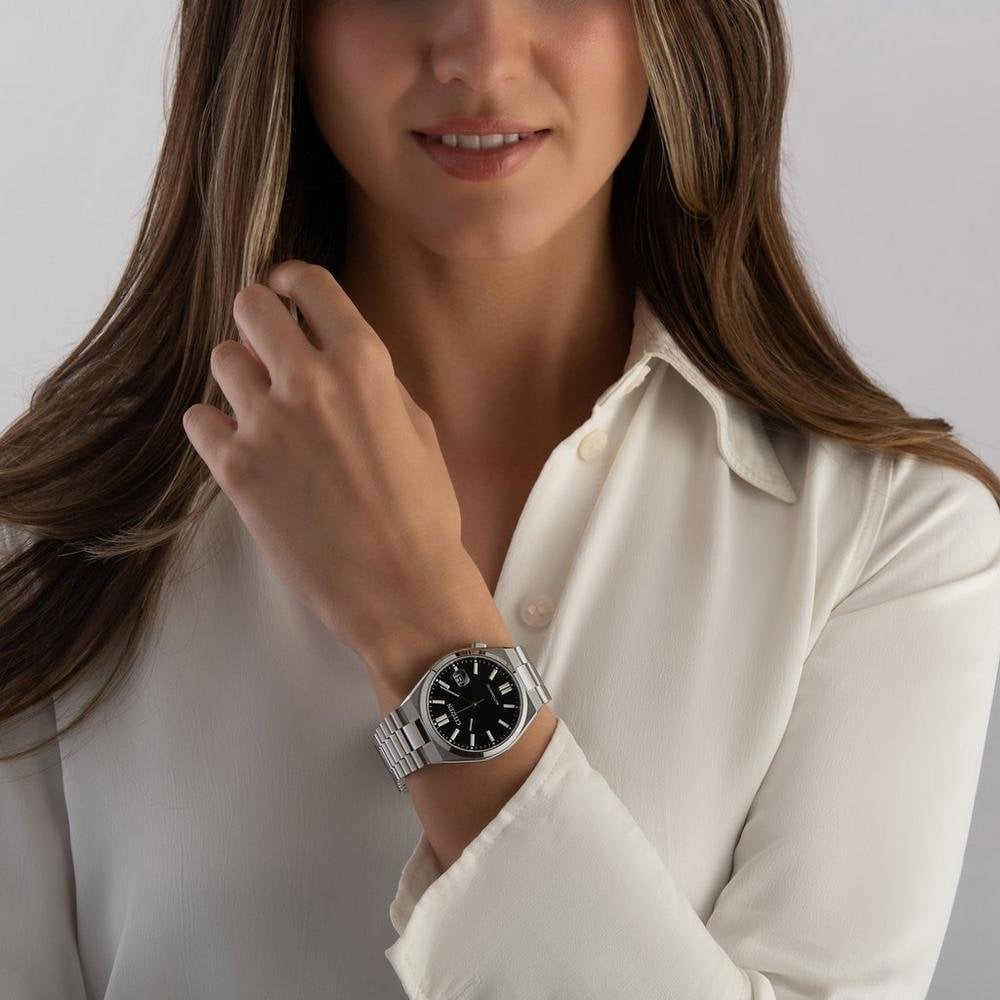  Shop Authentic Citizen Tsuyosa Automatic Black Dial Silver Steel Strap Watch For Men - NJ0150-56E - Luxxuri