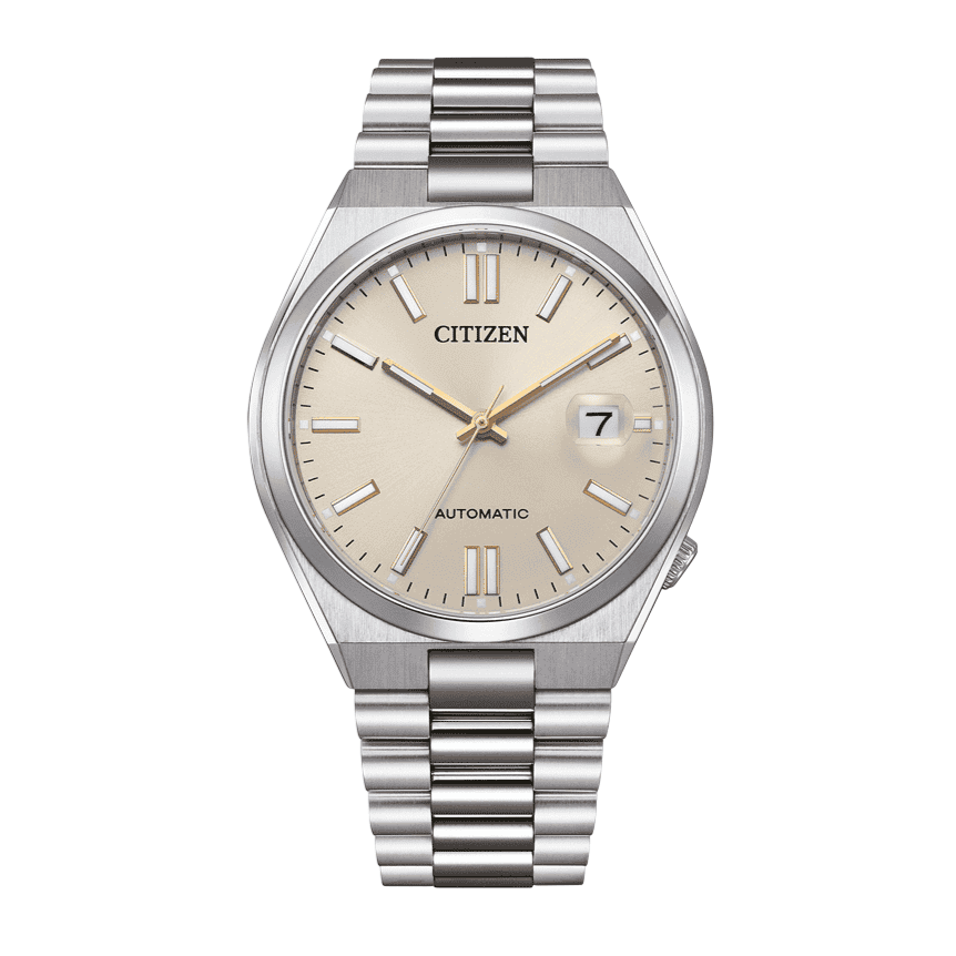  Shop Authentic Citizen Tsuyosa Automatic Oatmeal White Dial Silver Steel Strap Watch For Men - NJ0151-88W - Luxxuri