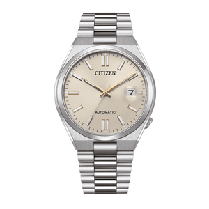  Shop Authentic Citizen Tsuyosa Automatic Oatmeal White Dial Silver Steel Strap Watch For Men - NJ0151-88W - Luxxuri