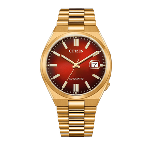  Shop Authentic Citizen Tsuyosa Automatic Red Dial Gold Steel Strap Watch For Men - NJ0153-82X - Luxxuri
