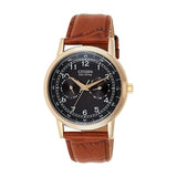  Shop Authentic Citizen Eco Drive Multi Function Day & Date Black Dial Brown Leather Strap Watch For Men - AO9003-08E - Luxxuri