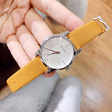  Shop Authentic Calvin Klein City Silver Dial Orange Leather Strap Watch for Women - K2G231G6 - Luxxuri