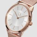  Shop Authentic Calvin Klein Minimal White Dial Rose Gold Mesh Bracelet Watch for Women - K3M22626 - Luxxuri