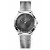  Shop Authentic Calvin Klein Minimal Black Dial Silver Mesh Bracelet Watch for Women - K3M22123 - Luxxuri