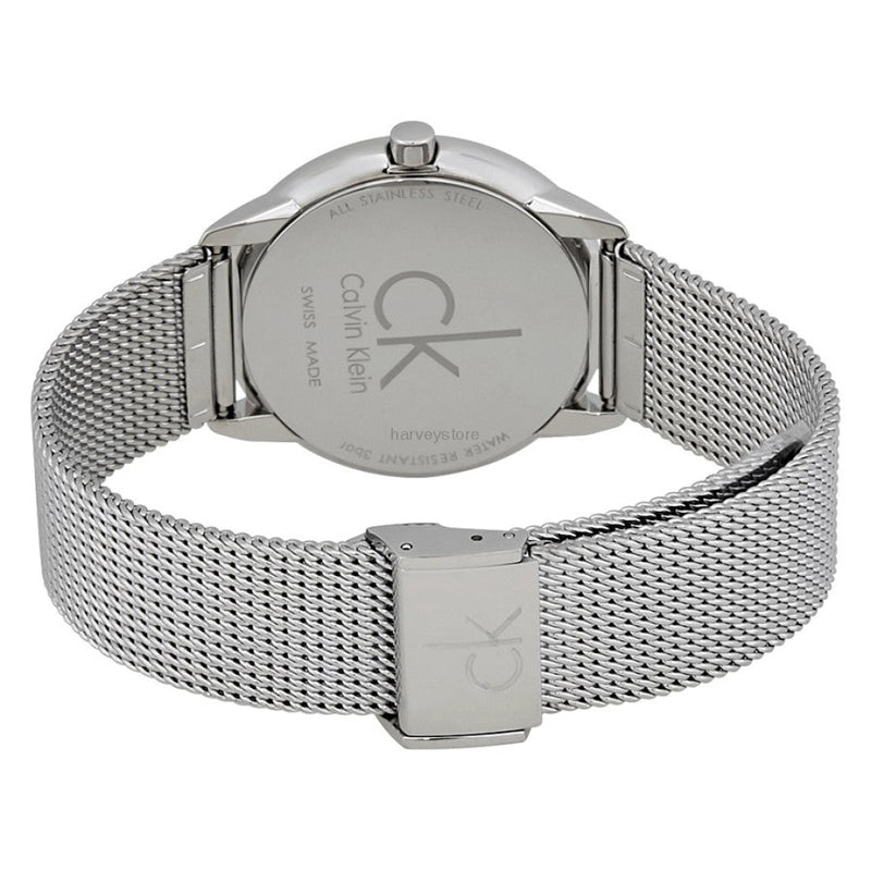  Shop Authentic Calvin Klein Minimal Grey Dial Silver Mesh Bracelet Watch for Men - K3M22124 - Luxxuri