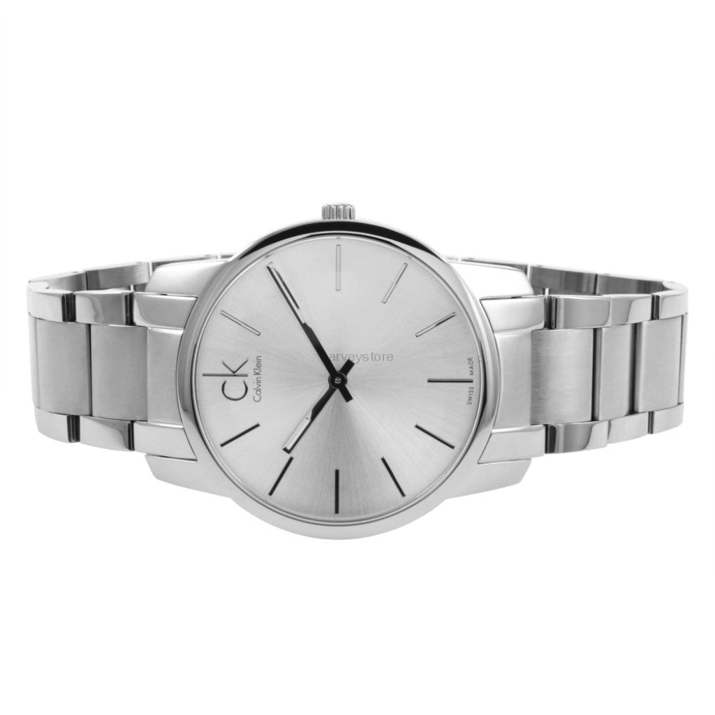  Shop Authentic Calvin Klein City Silver Dial Silver Steel Strap Watch for Men - K2G21126 - Luxxuri
