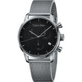  Shop Authentic Calvin Klein City Chronograph Black Dial Silver Mesh Bracelet Watch for Men - K2G27121 - Luxxuri