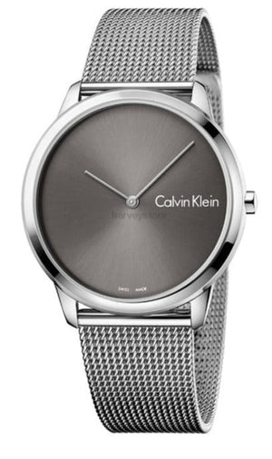  Shop Authentic Calvin Klein Minimal Black Dial Silver Mesh Bracelet Watch for Men - K3M21123 - Luxxuri