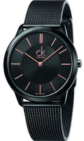  Shop Authentic Calvin Klein Minimal Black Dial Black Mesh Bracelet Watch for Men - K3M21421 - Luxxuri