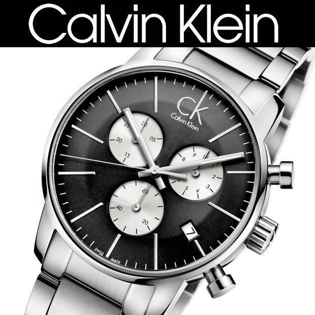  Shop Authentic Calvin Klein City Chronograph Black Dial Silver Steel Strap Watch for Men - K2G2714X - Luxxuri