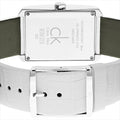  Shop Authentic Calvin Klein Window White Dial White Leather Strap Watch for Men - K2M21120 - Luxxuri