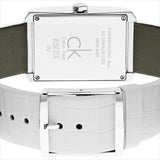  Shop Authentic Calvin Klein Window White Dial White Leather Strap Watch for Men - K2M21120 - Luxxuri