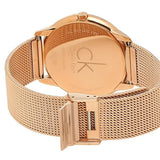  Shop Authentic Calvin Klein Minimal White Dial Rose Gold Mesh Bracelet Watch for Men - K3M21626 - Luxxuri
