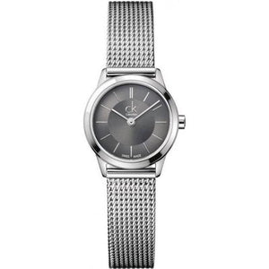  Shop Authentic Calvin Klein Minimal Grey Dial Silver Mesh Bracelet Watch for Women - K3M231Y3 - Luxxuri