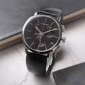  Shop Authentic Calvin Klein Posh Black Dial Black Leather Strap Watch for Men - K8Q371C1 - Luxxuri