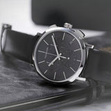  Shop Authentic Calvin Klein Posh Black Dial Black Leather Strap Watch for Men - K8Q371C1 - Luxxuri