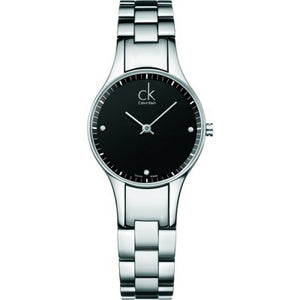  Shop Authentic Calvin Klein Simplicity Diamonds Black Dial Silver Steel Strap Watch for Women - K4323102 - Luxxuri