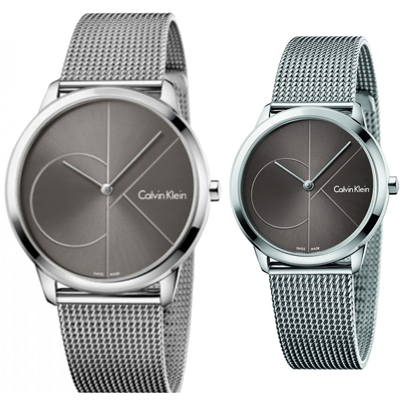  Shop Authentic Calvin Klein Minimal Black Dial Silver Mesh Bracelet Watch for Men - K3M21123 - Luxxuri