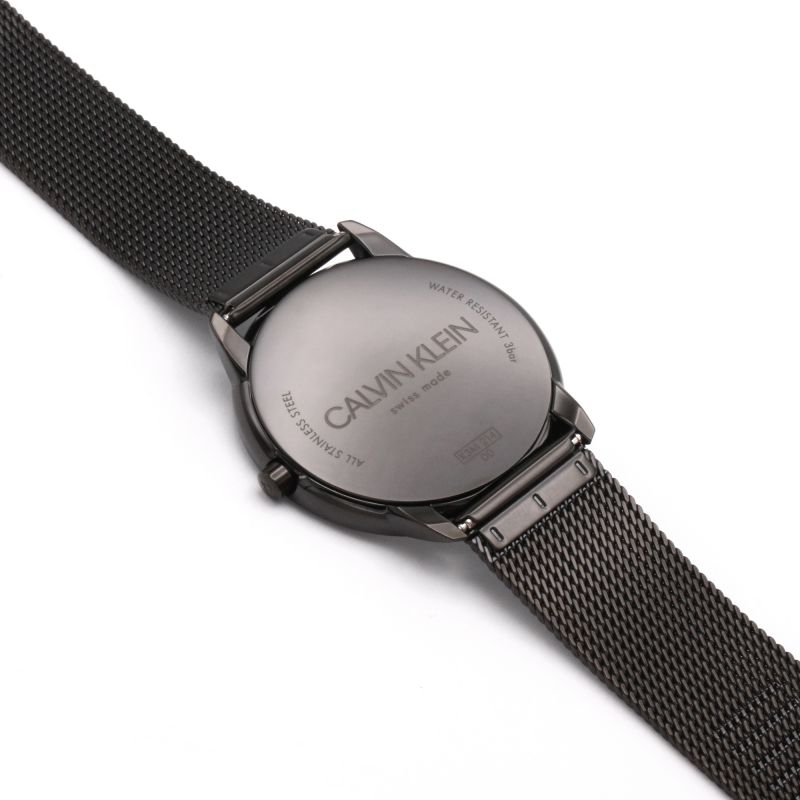  Shop Authentic Calvin Klein Minimal Black Dial Black Mesh Bracelet Watch for Men - K3M21421 - Luxxuri