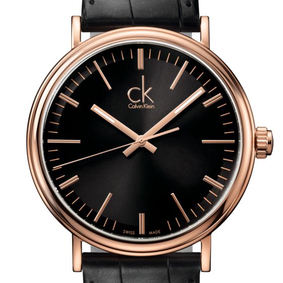  Shop Authentic Calvin Klein Surround Black Dial Black Leather Strap Watch for Men - K3W216C1 - Luxxuri