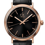  Shop Authentic Calvin Klein Surround Black Dial Black Leather Strap Watch for Men - K3W216C1 - Luxxuri