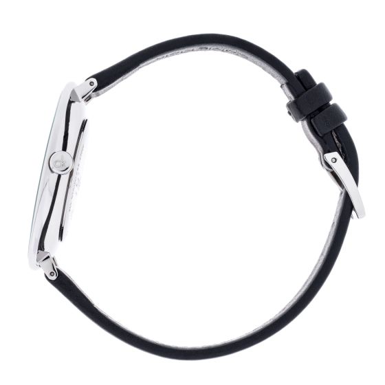  Shop Authentic Calvin Klein Rise White Grey Dial Black Leather Strap Watch for Women - K7A231C3 - Luxxuri