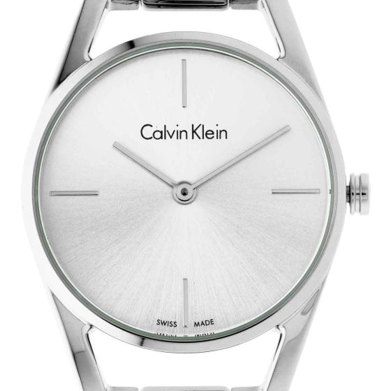  Shop Authentic Calvin Klein Dainty Silver Dial Silver Steel Strap Watch for Women - K7L23146 - Luxxuri