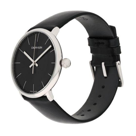  Shop Authentic Calvin Klein High Noon Quartz Black Dial Black Leather Strap Watch for Men - K8M211C1 - Luxxuri