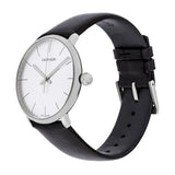  Shop Authentic Calvin Klein High Noon Quartz White Dial Black Leather Strap Watch for Men - K8M211C6 - Luxxuri