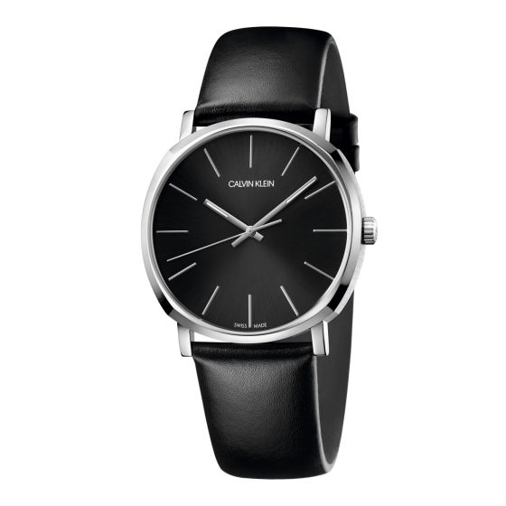 Shop Authentic Calvin Klein Posh Black Dial Black Leather Strap Watch for Men - K8Q311C1 - Luxxuri