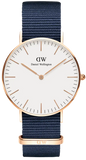  Shop Authentic Daniel Wellington Classic Bayswater White Dial Navy Blue NATO Strap Watch For Women - DW00100279 - Luxxuri