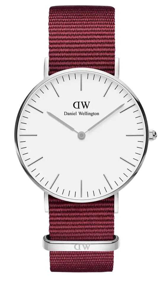  Shop Authentic Daniel Wellington Classic Roselyn White Dial Red NATO Strap Watch For Women - DW00100272 - Luxxuri