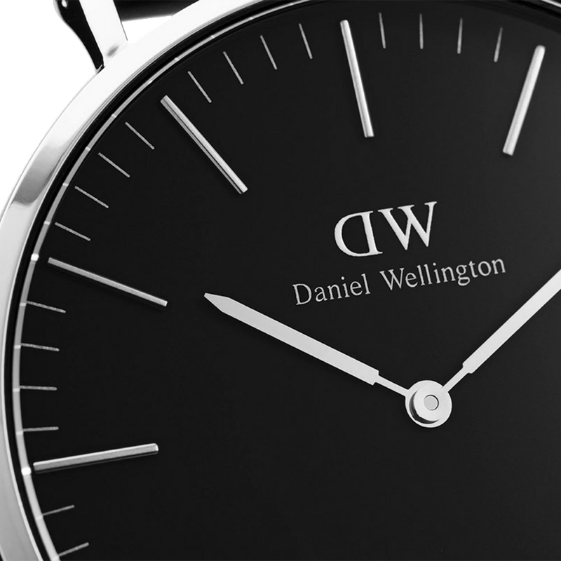 Daniel Wellington Classic Sheffield Black Dial Black Leather Strap Watch For Men - DW00100133