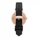  Shop Authentic Emporio Armani Gianni T-Bar Mother of Pearl Dial Black Leather Strap Watch For Women - AR11295 - Luxxuri