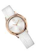  Shop Authentic Calvin Klein Skirt White Dial White Leather Strap Watch for Women - K2U236K6 - Luxxuri