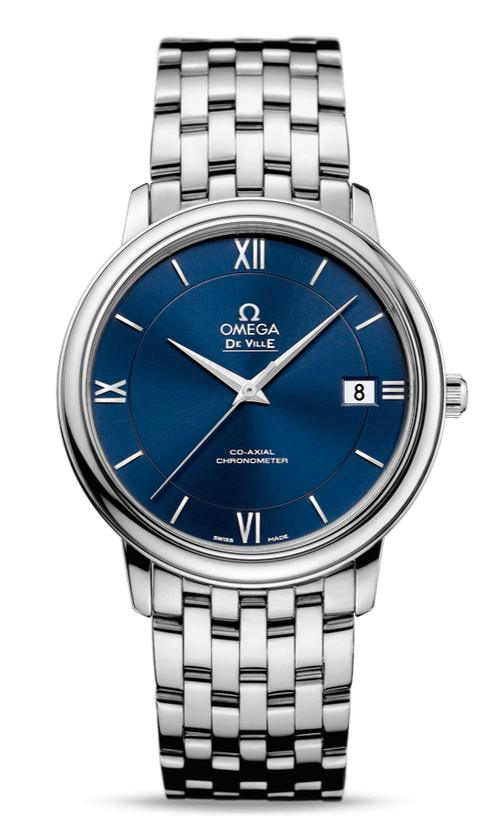  Shop Authentic Omega De Ville Prestige Co-Axial Orbis Blue Dial Silver Steel Strap Watch for Men - 424.10.40.20.03.001 - Luxxuri