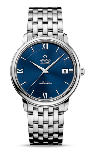  Shop Authentic Omega De Ville Prestige Co-Axial Orbis Blue Dial Silver Steel Strap Watch for Men - 424.10.40.20.03.001 - Luxxuri
