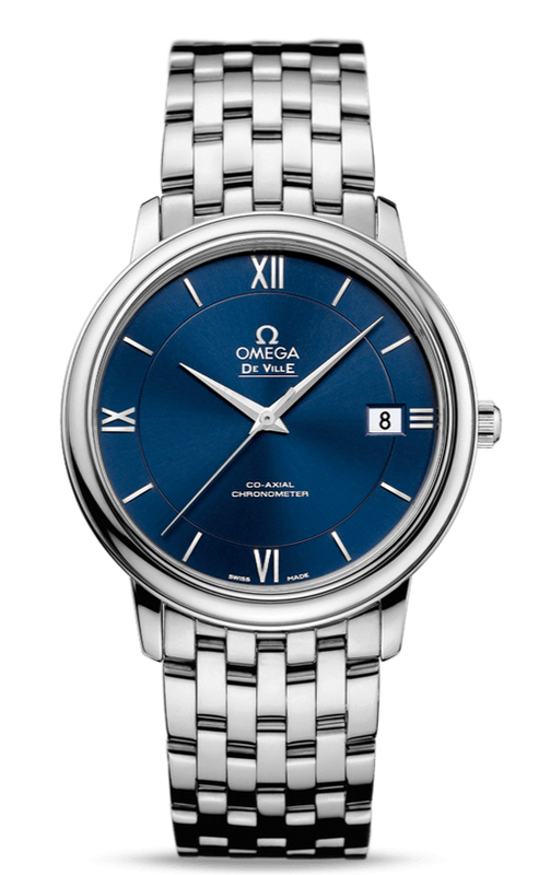  Shop Authentic Omega De Ville Prestige Co-Axial Orbis Blue Dial Silver Steel Strap Watch for Men - 424.10.40.20.03.001 - Luxxuri