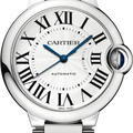  Shop Authentic Cartier Ballon Bleu de Cartier Silver Dial Black Leather Strap Watch for Men - WSBB0026 - Luxxuri